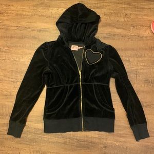 Black Juicy Couture Jacket with hearts